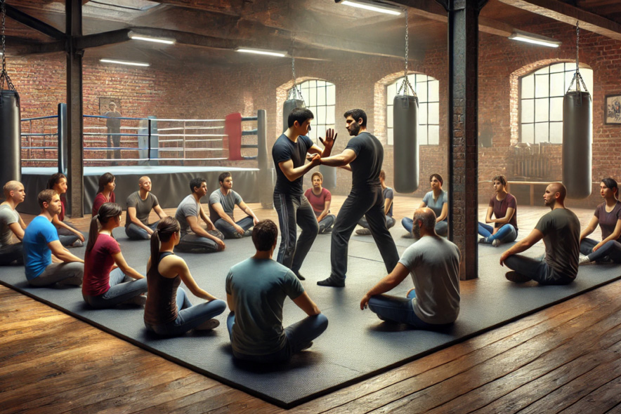 MMA class in gym