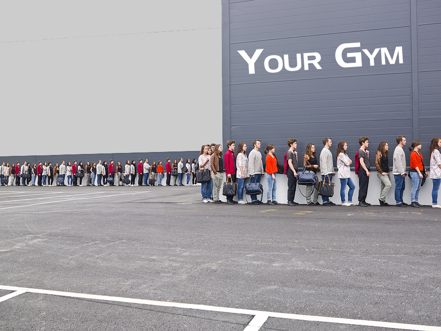 line of people at your gym